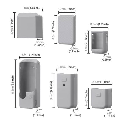 Lente PULUZ 6 en 1 Cuerpo Mango Pantalla Micrófono Funda de silicona TPU para DJI Osmo Pocket 3 (gris) — imagen 3