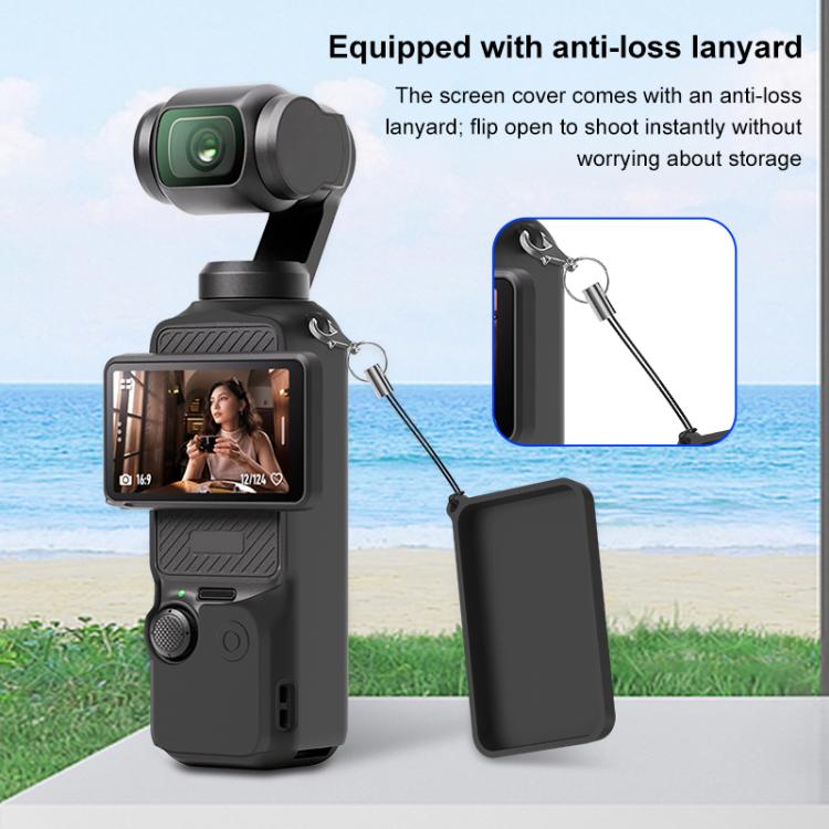Lente PULUZ 6 en 1 Cuerpo Mango Pantalla Micrófono Funda de silicona TPU para DJI Osmo Pocket 3 (gris) — imagen 7