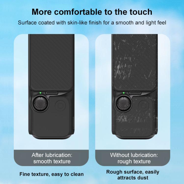 Lente PULUZ 6 en 1 Cuerpo Mango Pantalla Micrófono Funda de silicona TPU para DJI Osmo Pocket 3 (gris) — imagen 10