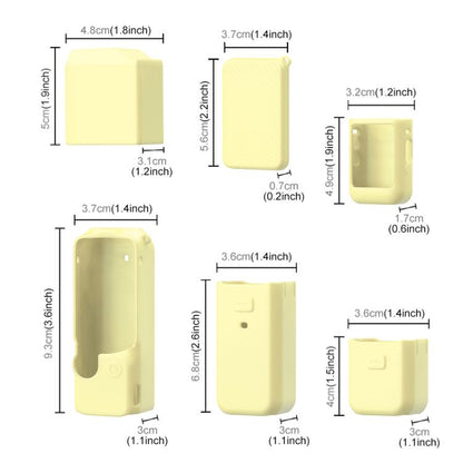 Lente PULUZ 6 en 1 Cuerpo Mango Pantalla Micrófono Funda de silicona TPU para DJI Osmo Pocket 3 (Amarillo) — imagen 3
