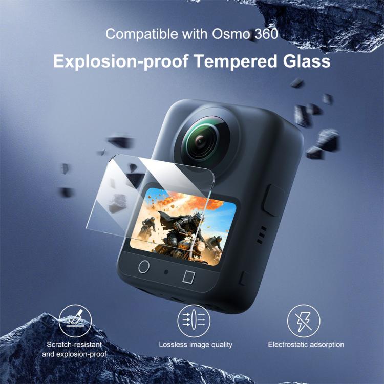 Películas de vidrio templado a prueba de explosiones para DJI Osmo 360 (transparentes) — imagen 2