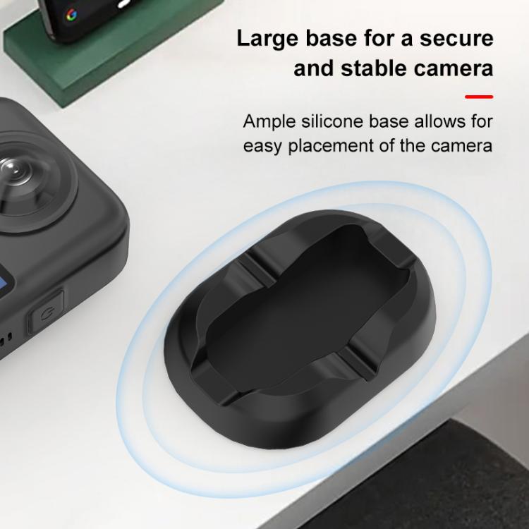 Soporte de silicona para escritorio PULUZ para DJI Osmo 360 (negro) — imagen 4