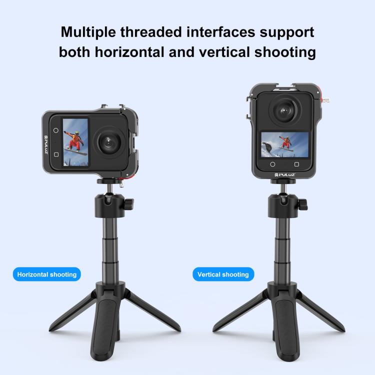 Marco de expansión de jaula protectora de aleación de aluminio PULUZ para DJI Osmo 360 (negro) — imagen 11