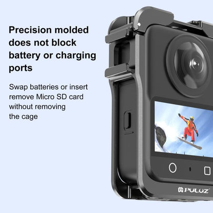Marco de expansión de jaula protectora de aleación de aluminio PULUZ para DJI Osmo 360 (negro) — imagen 5