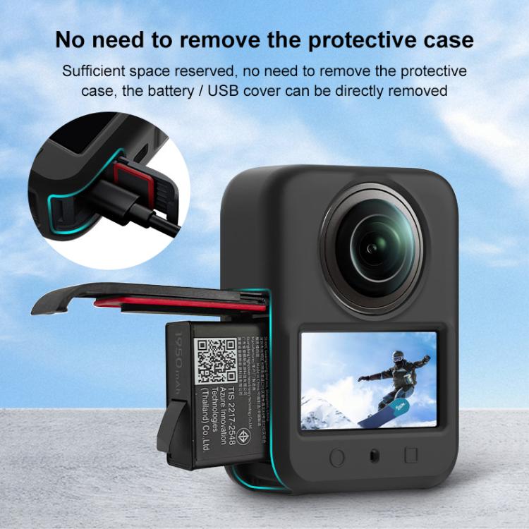 Funda protectora de silicona PULUZ para DJI Osmo 360 (negra) — imagen 7