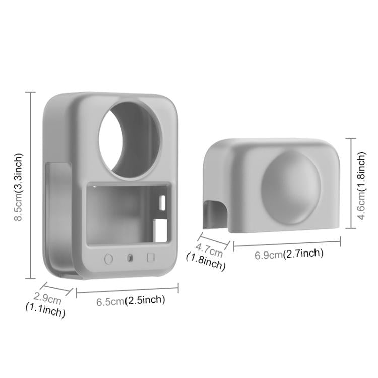 Funda protectora de silicona PULUZ para DJI Osmo 360 (gris) — imagen 3