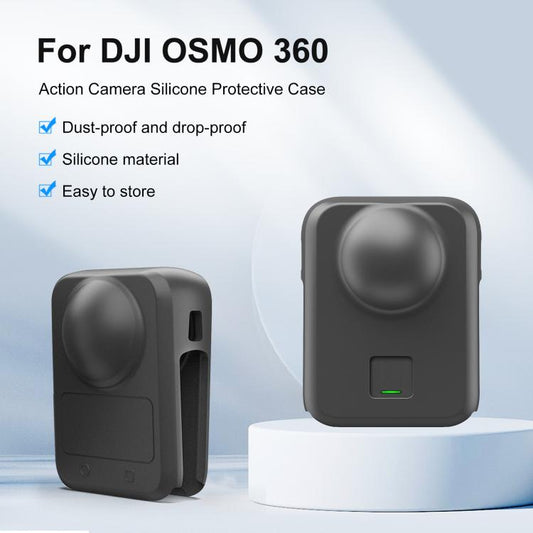 Cubierta de silicona para lente de cámara STARTRC, todo en uno para DJI Osmo 360 (negra) — imagen 2