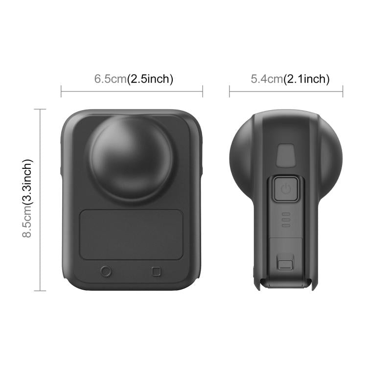 Cubierta de silicona para lente de cámara STARTRC, todo en uno para DJI Osmo 360 (negra) — imagen 3