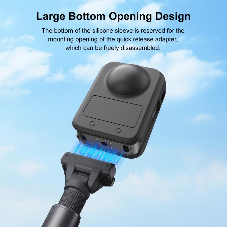 Cubierta de silicona para lente de cámara STARTRC, todo en uno para DJI Osmo 360 (negra) — imagen 8