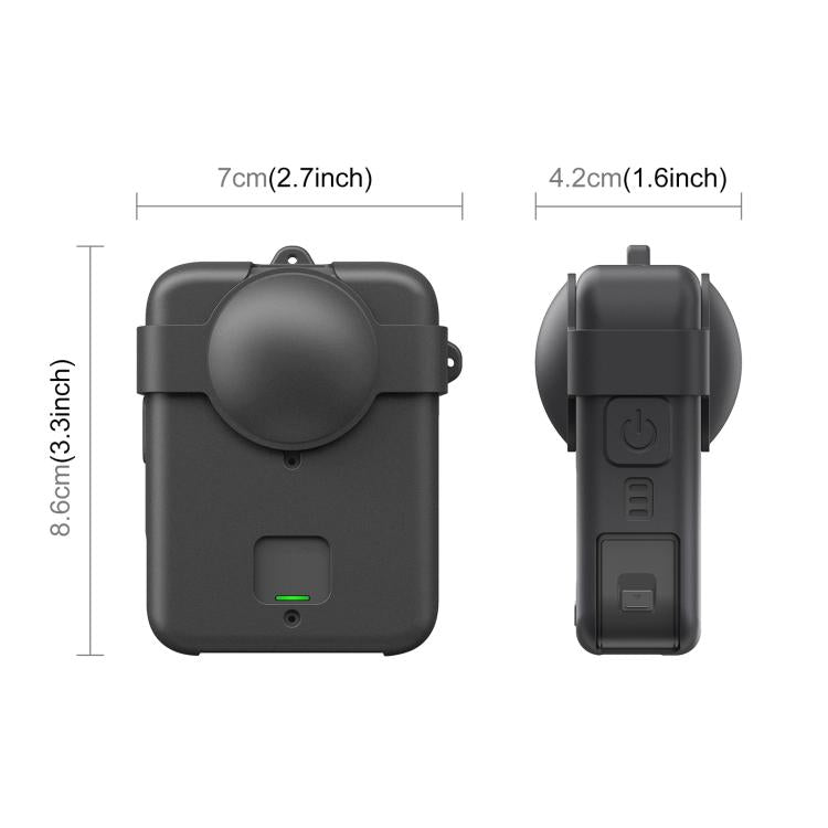 Funda protectora de silicona PULUZ para DJI Osmo 360 (negra) — imagen 3