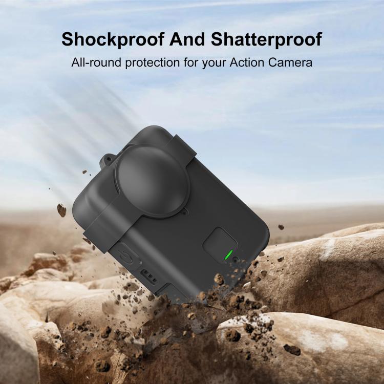 Funda protectora de silicona PULUZ para DJI Osmo 360 (negra) — imagen 7