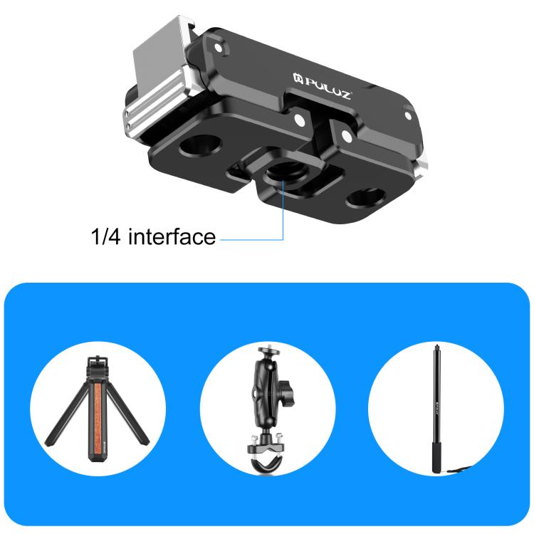 Soporte de base de liberación rápida de metal magnético PULUZ (negro) — imagen 6