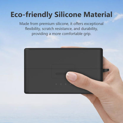 Estuche de carga PULUZ, funda protectora de silicona a prueba de arañazos para DJI Mic 3 (negro) — imagen 2