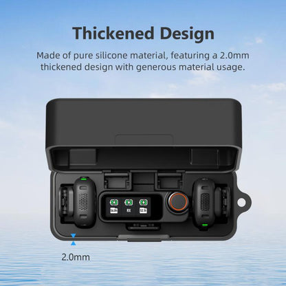 Estuche de carga PULUZ, funda protectora de silicona a prueba de arañazos para DJI Mic 3 (negro) — imagen 4