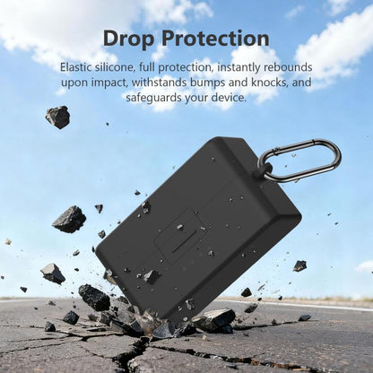 Estuche de carga PULUZ, funda protectora de silicona a prueba de arañazos para DJI Mic 3 (negro) — imagen 5