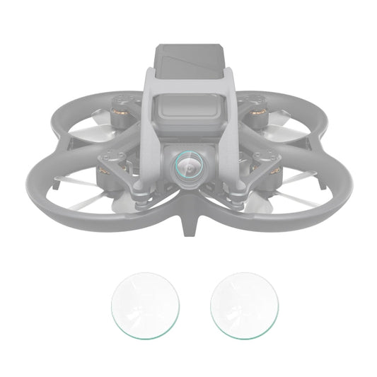 Película de lente de vidrio 2pcs PULUZ templado Dron para DJI Avata (transparente)