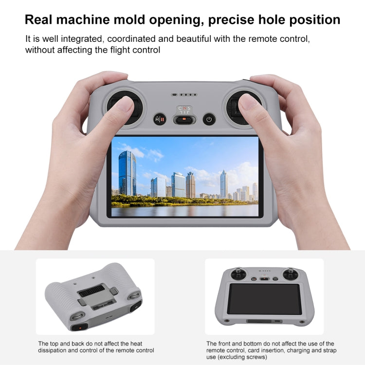 Funda RC con pantalla PULUZ protectora de silicona para DJI Mini 3 Pro (Gris) — imagen 3