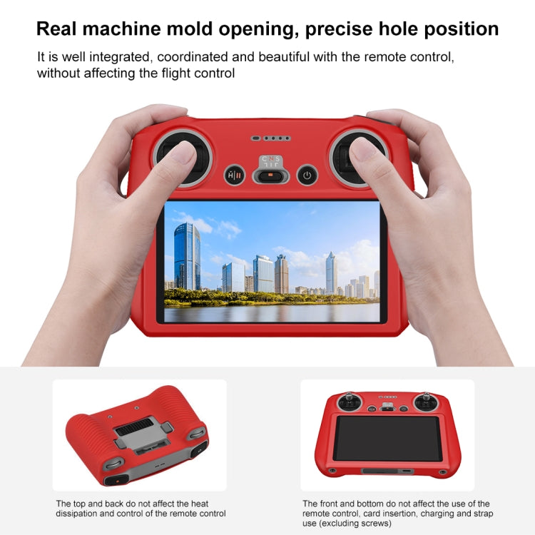 Funda RC con pantalla PULUZ protectora de silicona para DJI Mini 3 Pro (Rojo) — imagen 3