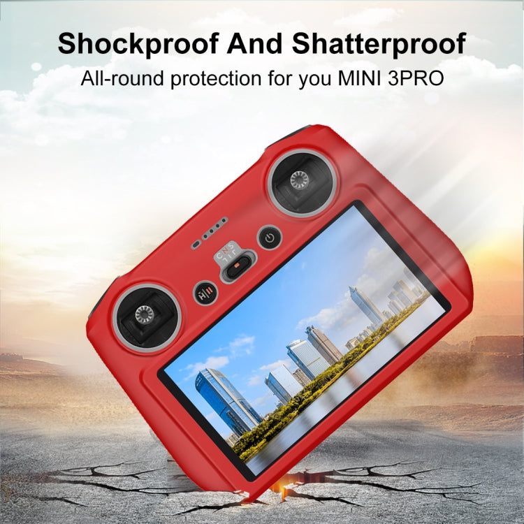 Funda RC con pantalla PULUZ protectora de silicona para DJI Mini 3 Pro (Rojo) — imagen 4