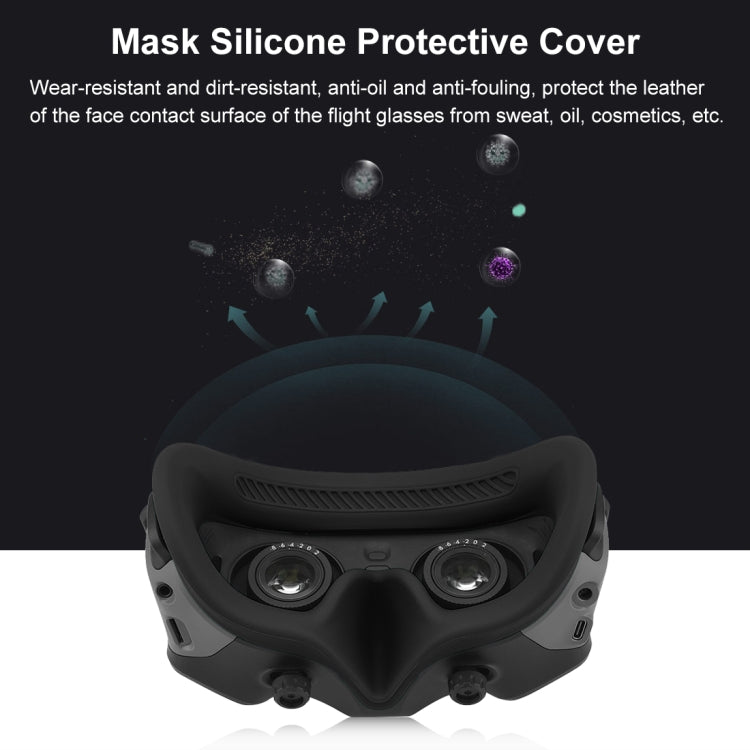 Funda Goggles 2 PULUZ Flying Eye Mask protectora de silicona para DJI Avata (Negro) — imagen 5
