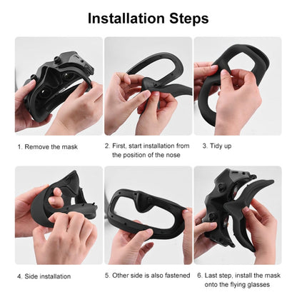 Funda Goggles 2 PULUZ Flying Eye Mask protectora de silicona para DJI Avata (Negro) — imagen 8