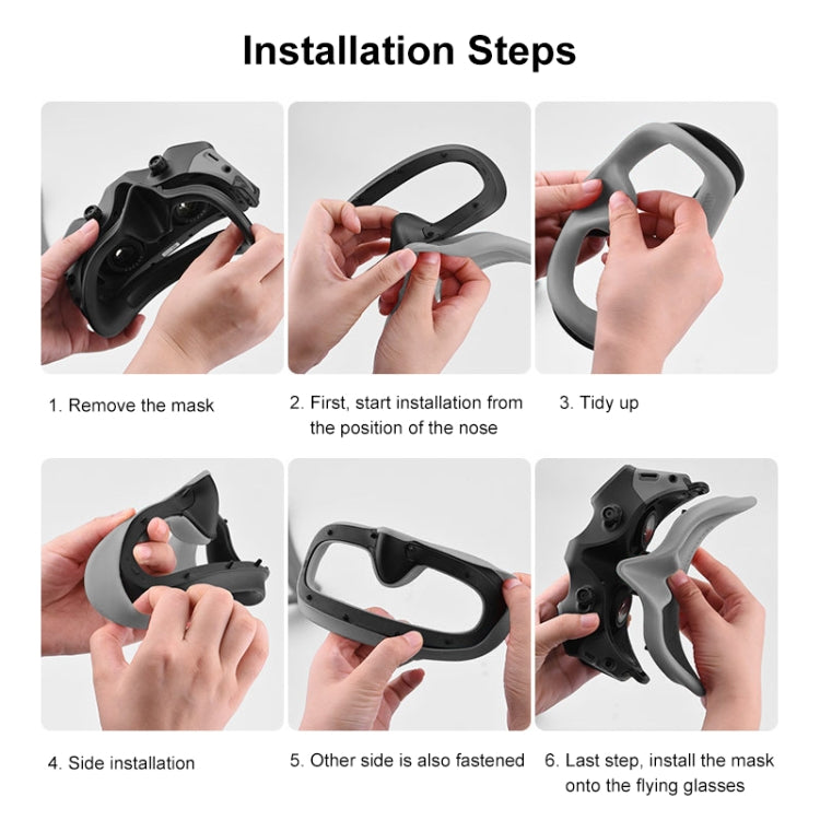 Funda Goggles 2 PULUZ Flying Eye Mask protectora de silicona para DJI Avata (Gris) — imagen 8