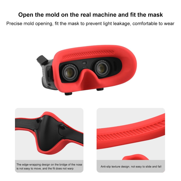 Funda Goggles 2 PULUZ Flying Eye Mask protectora de silicona para DJI Avata (Rojo) — imagen 3