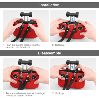 Funda de silicona PULUZ a prueba de golpes y antiarañazos con correa para el cuello para DJI Mavic 3 / Mini 3 / Mini 2 y más…