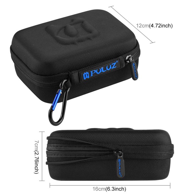 Estuche de viaje y transporte impermeable PULUZ para GoPro, y otros accesorios de cámaras deportivas, tamaño pequeño: 16 cm……
