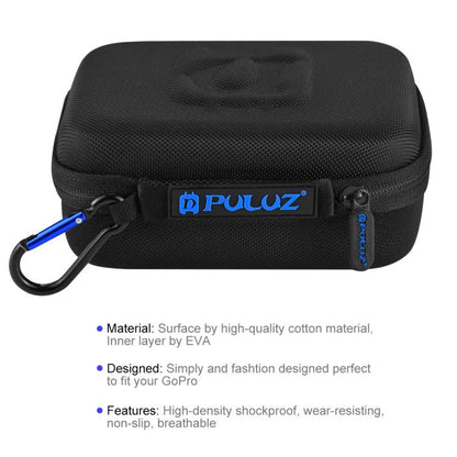 Estuche de viaje y transporte impermeable PULUZ para GoPro, y otros accesorios de cámaras deportivas, tamaño pequeño: 16 cm……