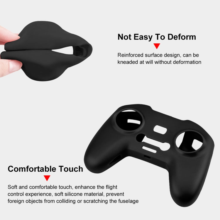 Funda FPV Combo Control remoto PULUZ protectora de silicona con correa para el cuello (Negro) — imagen 3