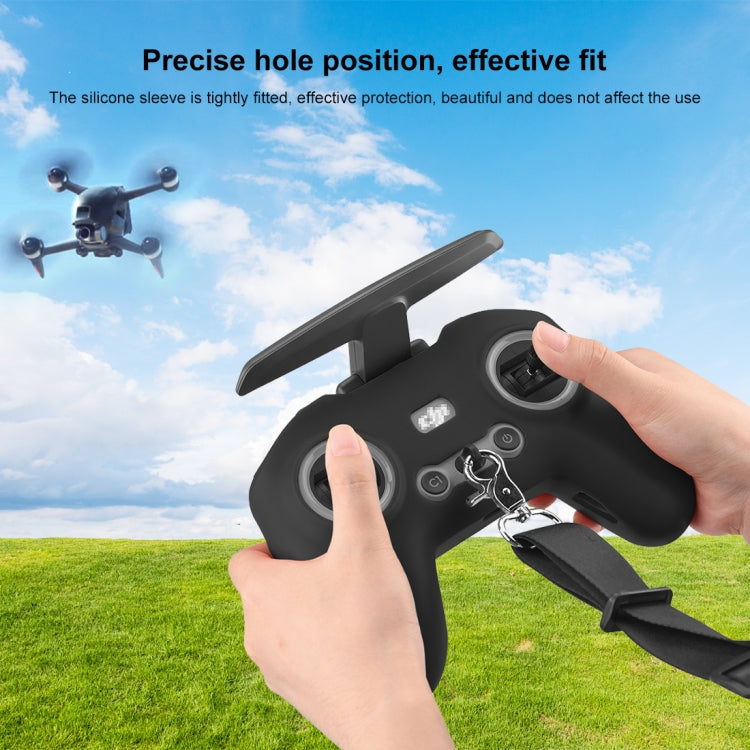 Funda FPV Combo Control remoto PULUZ protectora de silicona con correa para el cuello (Negro) — imagen 6