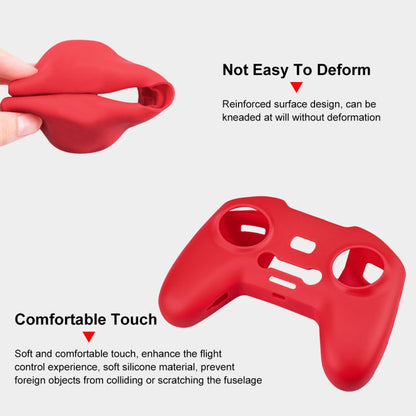 Funda FPV Combo Control remoto PULUZ protectora de silicona con correa para el cuello (Rojo) — imagen 3