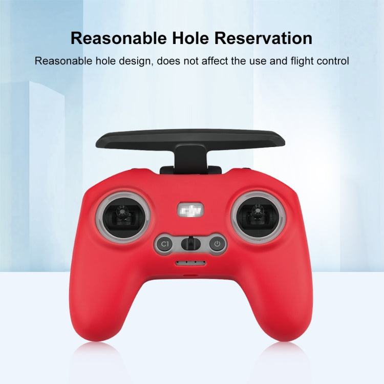 Funda FPV Combo Control remoto PULUZ protectora de silicona con correa para el cuello (Rojo) — imagen 4