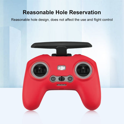 Funda FPV Combo Control remoto PULUZ protectora de silicona con correa para el cuello (Rojo) — imagen 4