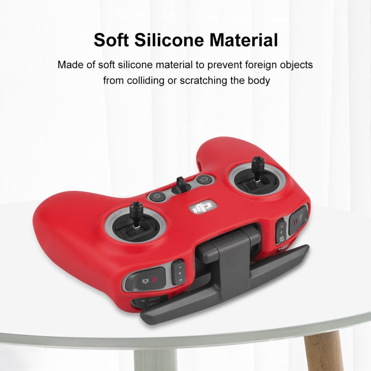 Funda FPV Combo Control remoto PULUZ protectora de silicona con correa para el cuello (Rojo) — imagen 5