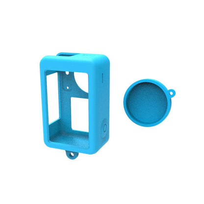 Funda 3 PULUZ protectora de silicona con tapa de lente para DJI Osmo Action 4 (azul) — imagen 7