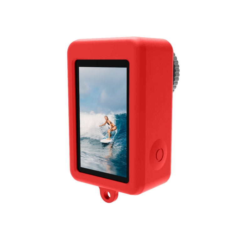 Funda 3 PULUZ protectora de silicona con tapa de lente para DJI Osmo Action 4 (Rojo) — imagen 3