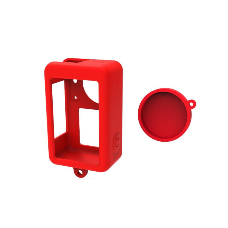 Funda 3 PULUZ protectora de silicona con tapa de lente para DJI Osmo Action 4 (Rojo) — imagen 7