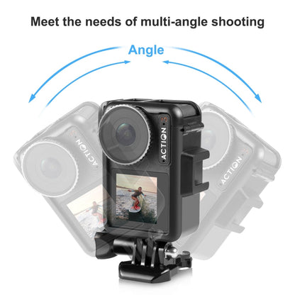 Jaula de marco 3 PULUZ protector de plástico vertical con zapatos fríos para DJI Osmo Action 4 (negro) — imagen 5