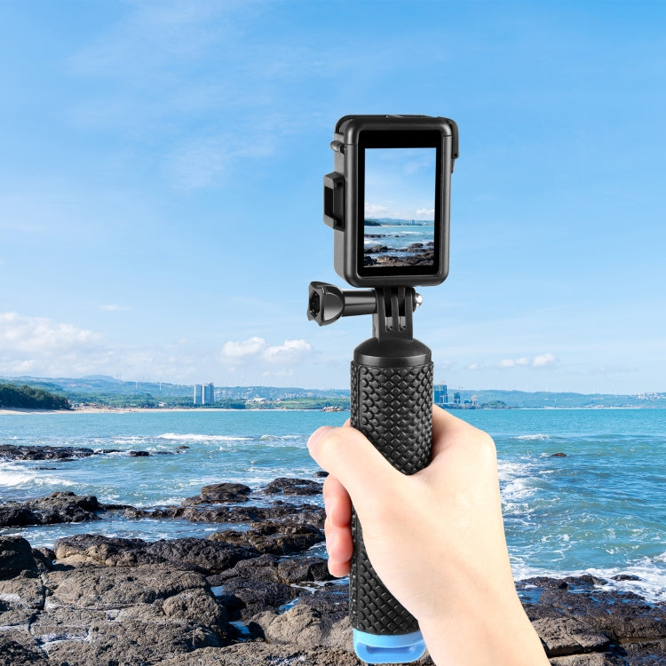 Jaula de marco 3 PULUZ protector de plástico vertical con zapatos fríos para DJI Osmo Action 4 (negro) — imagen 7