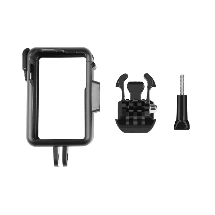 Jaula de marco 3 PULUZ protector de plástico vertical con zapatos fríos para DJI Osmo Action 4 (negro) — imagen 8