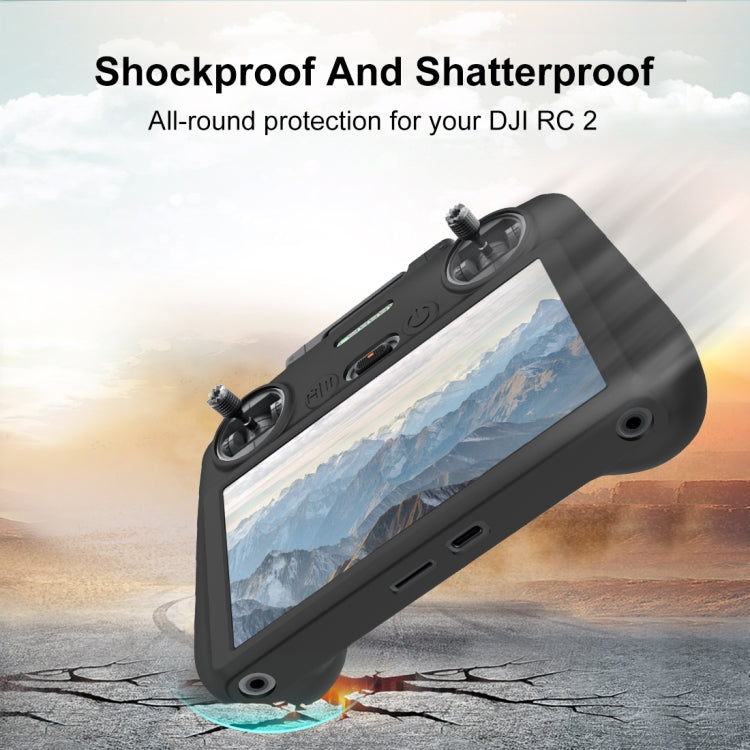 Funda Control remoto / RC 2 con pantalla protectora de silicona PULUZ para DJI Mini 4 Pro / Air 3 (Negro) para DJI DJI Mini……