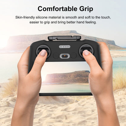 Funda Control remoto / RC 2 con pantalla protectora de silicona PULUZ para DJI Mini 4 Pro / Air 3 (Negro) para DJI DJI Mini……