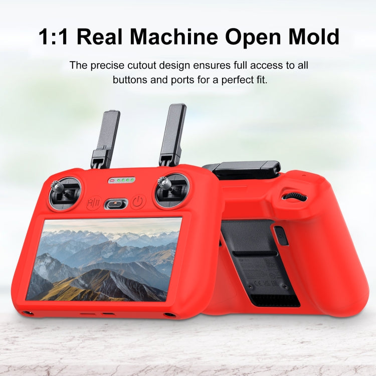 Funda Control remoto / RC 2 con pantalla protectora de silicona PULUZ para DJI Mini 4 Pro / Air 3 (rojo) para DJI DJI Mini 4…