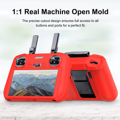 Funda Control remoto / RC 2 con pantalla protectora de silicona PULUZ para DJI Mini 4 Pro / Air 3 (rojo) para DJI DJI Mini 4…