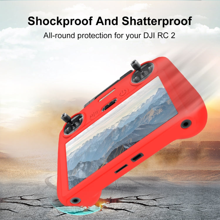 Funda Control remoto / RC 2 con pantalla protectora de silicona PULUZ para DJI Mini 4 Pro / Air 3 (rojo) para DJI DJI Mini 4…