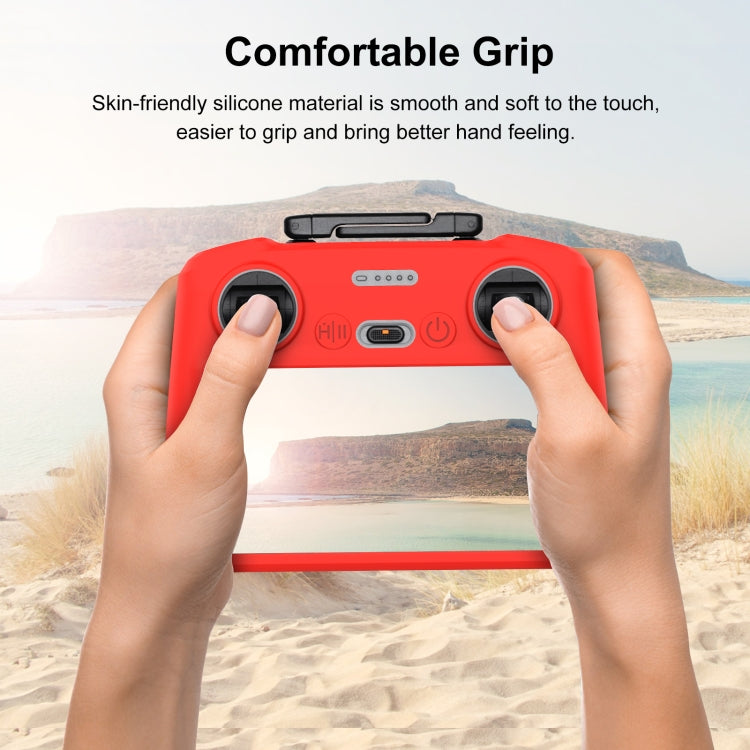 Funda Control remoto / RC 2 con pantalla protectora de silicona PULUZ para DJI Mini 4 Pro / Air 3 (rojo) para DJI DJI Mini 4…