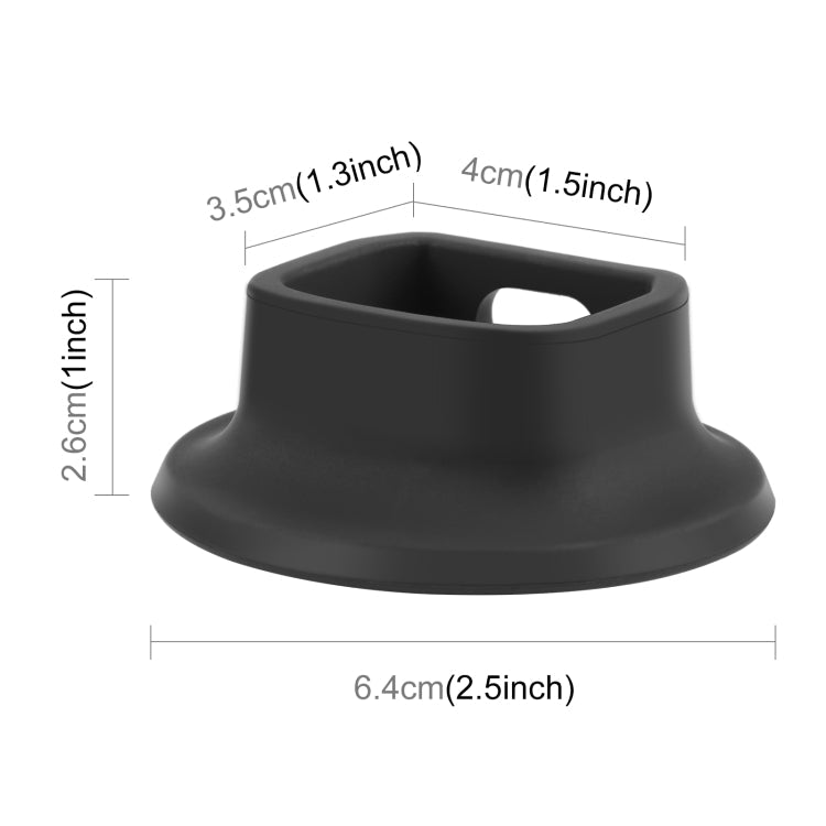 Soporte de base de carga PULUZ de escritorio con base de silicona para DJI Osmo Pocket 3 (negro) — imagen 3