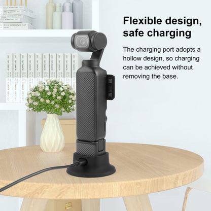 Soporte de base de carga PULUZ de escritorio con base de silicona para DJI Osmo Pocket 3 (negro) — imagen 7